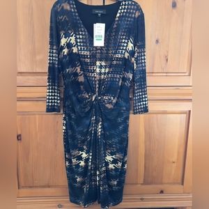 NEW Karen Kane Dress, Abstract Houndstooth, Size Large